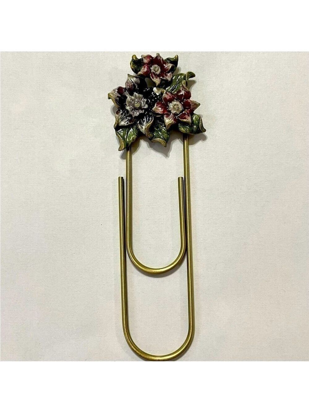 Floral Paper Clip Enamel Large Y2K